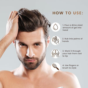 Max Green Alchemy MGA Vegan Sculpting Hair Gel Tube - Extreme Styling Hair Gel for Women &amp Men | Organic Formula of Styling Products Provide Strong Hold &amp Lasting Control | Color Safe | 5.5 Ou