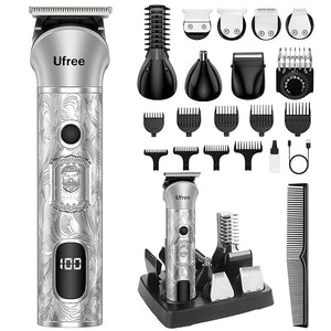 Ufree Beard Trimmer for Men 7 in 1 Electric Shavers Razor Cordless Hair Trimmer Men's Grooming Kit for Body Hair Nose Face &amp Mustache Birthday Gifts for Men Husband Father