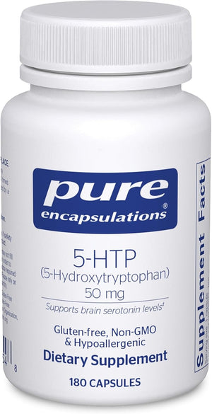 Pure Encapsulations 5-HTP 50 mg | 5-Hydroxytryptophan Supplement for Brain Eating Behavior and Serotonin Support* | 180 Capsules