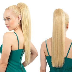 Ponytail Extension 24 Long Straight Claw Clip Ponytail Extension clip on ponytails hair clip Hair claw clip Fake Ponytail Hairpieces for Women - ButterScotch