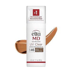 EltaMD UV Clear Tinted Face Sunscreen, SPF 46 Oil- Free with Zinc Oxide, Dermatologist Recommended