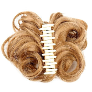 EARSHOT Hair Buns Hair Piece Synthetic Messy Bun Wavy Curly Bun Ponytail Hair Extensions Fancy Curly Bun Claw Clip Bun Wig For Women Hair Accessories For Girls (Color : 1pcs-06)
