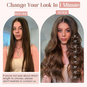 Hairro 100% Human Hair Extensions Highlighted Clip in Remy Hair 16 Thin 45g One-piece 5 Clips Long Straight Hair for Women Wide Weft Soft Silky Bayalage #12P613 Golden Brown Mix Bleach Blonde