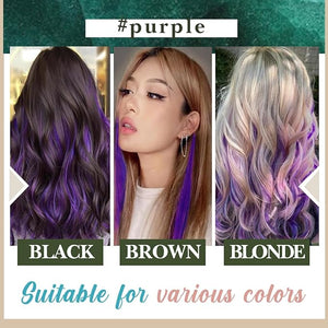 RUNATURE Tape in Hair Extensions Human Hair Straight Color Purple Hair Extensions Tape in Extensions for Long Hair Remy Natural Hair for Highlights Soft Silky Tape Ins 20 Inch 50g 20pcs