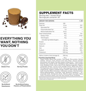 Shakeology Plant Based Protein Powder Blend ? Gluten-Free Shake with Vitamins and Minerals ? Helps Support Weight Loss, Lean Muscle, Gut Health ? Cafe Latte, 30 Servings