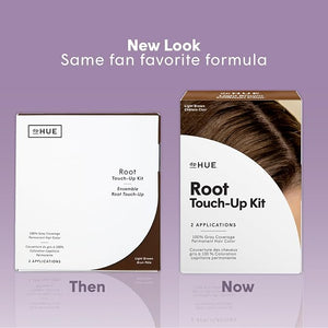 dpHUE Root Touch-Up Kit, Light Brown - Permanent Hair Color for Gray Coverage - Includes Two Applications - Paraben, SLS &amp; SLES Sulfate Free - Leaping Bunny Certified