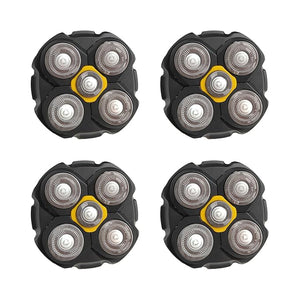 Replacement Heads Compatible with Microtouch Titanium Electric Head Shaver Titanium Razor Replacement Blades For Micro touch Head Shaver Hypoallergenic Hair Clippers Blades For Bald Men - 4 Pack