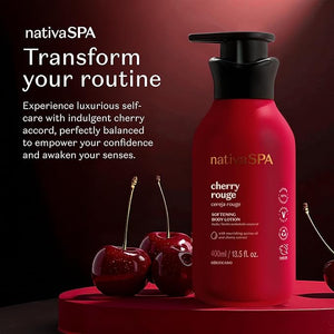 O Botic?rio Nativa SPA Cherry Rouge Velvety Body Lotion Bold Oriental Amber Fragrance with Cherry Extract &amp Quinoa Oil Collagen Boosting Hydration 13.5 Ounce (400ml)