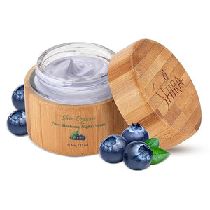 Shira Shir Organic Blueberry Night Cream for Nourished Wrinkle-Free Radiant Skin. Moisturizer Face Cream with Anti-Aging Formula keeps Skin Hydrated Facial Skin Care Product (15ml)