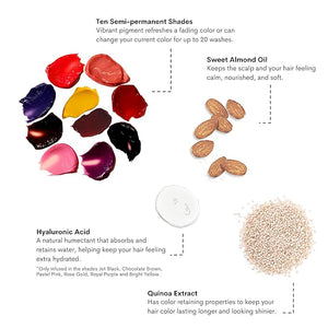 Pallure Color Pigment Refresher Mask Semi Permanent Hair Color Depositing Conditioner 8.5 Oz Rose Gold