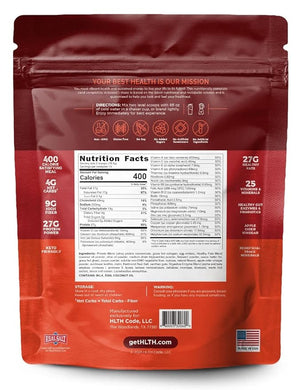 HLTH Code Complete Meal Replacement Shake - Healthiest Meal Replacement = Healthiest You | Keto Friendly | High Protein | Low Carb | Collagen | Gluten Free | Chocolate Macadamia (15 servings)