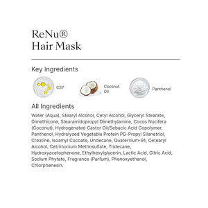 Nu Skin Renu Hair Mask | Deep Conditioning Hair Treatment for Softness &amp Shine | Supports Strong Manageable Hair | Silicone-Free Formula with Botanical Extracts | 3.5 oz
