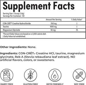 Reignite Wellness by JJ Virgin | SHEatine Powder | Creatine Trifecta for Powerful Aging | Creatine HCL Taurine &amp Magnesium Glycinate | Unflavored 60 Servings
