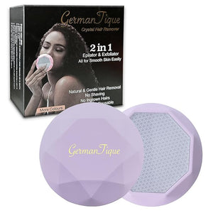 Crystal Hair EraserUpgraded Crystal Hair Remover DiamondPainless and Effective Nano Glass Hair Removal Stone and Skin ExfoliationNatural Epilator for Women and Men(Pastel Lilac)