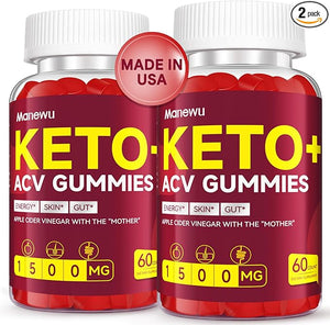 Keto ACV Gummies - Rapid Keto ACV Diet Supplement ACV Keto Gummies for Women Men - 1500mg Organic Gluten Free Apple Cider Vinegar with Mother - Support Gut Digestion
