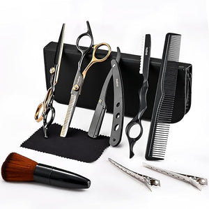 Professional Hair Scissors Thinning Shears Kit Fozirut Barber Shears Haircutting Scissors Set Tijeras De Peluqueria Profesional Salon Barber Supplies