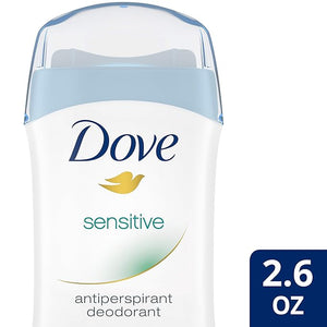 Dove Invisible Solid Antiperspirant Deodorant Stick for Women, 6 Count, Sensitive, For All Day Underarm Sweat &amp; Odor Protection 2.6 oz