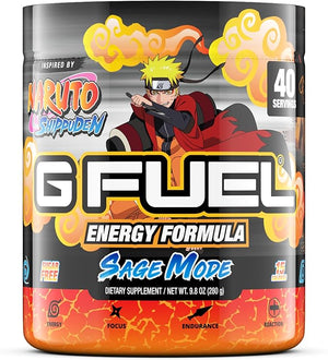 G Fuel Sage Mode Energy Drink Powder, Pre Workout Caffeine Mix for Gaming, Sugar Free Focus Amino, Vitamin + Antioxidants, 9.9oz (Grapefruit + White Peach, 40 Servings)