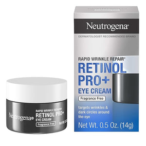 Neutrogena Rapid Wrinkle Repair Retinol Pro+ Anti-Wrinkle Eye Cream Targeted Eye Cream for Wrinkles &amp Dark Circles Formulated without Fragrance Dyes Phthalates and Parabens 0.5 oz