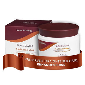 Mon Platin Professional Hair Conditioning Mask Black Caviar Total Repair 500ML For Straightened Hair Intensive Recovery Deep Conditioning SLS/Salt Free