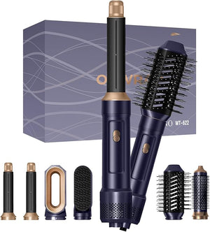 6 in ONE Blow Dryer Brush,Air Curling Iron