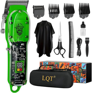 Professional Hair Clippers for Men Cordless Rechargeable Beard Trimmer &amp Haircut Kit Powerful Grooming Tool - Ideal Christmas Father's Day Gift for Dad Men