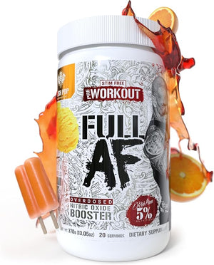 5% Nutrition FullAF Pre-Workout | Stim-Free with Massive Pumps | L-Citrulline L-Taurine Nitrosigine GlycerSize (Push Pop)