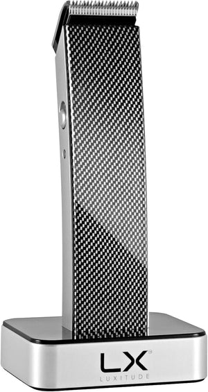 Precision Hair Trimmer &amp Body Groomer for Men - 4 Attachments All-in-One Cordless Design Steel Blades &amp Carbon Fiber Finish - Travel Case Included