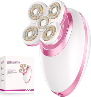 Electric Razors for Women Legs Flawless Electric Shaver for Women Rechargeable Waterproof Women's Bikini Trimmer for Arms Legs Underarms and Pubic Area (Pink)