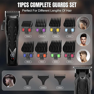 Lanumi Professional 3 in 1 Hair Clipper and Trimmer Set Men Electric Razor Shavers Beard Trimmer Rechargeable Barber Clippers Haircut Kit Gifts for Himfor Barbers