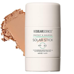 MDSolarSciences Solar Stick SPF 40 ? Water-Resistant Mineral Sunscreen ? Broad Spectrum UV Protection ? Blendable Zinc Oxide Travel Stick ? Smooth Sheer and Natural Matte Finish 0.6 Oz