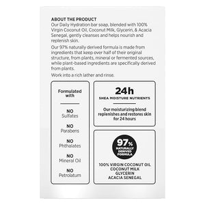 SheaMoisture Shea Butter Body Wash Bar Soap Cleansing Skin Care to Soften &amp Restore 100% Virgin Coconut Oil with Coconut Milk Shea Butter &amp Acacia Senegal 8 Oz Bar - 6 pack