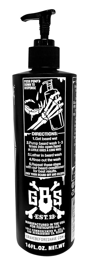 Grave before shave Beard wash 16 oz. Pump-top