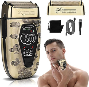 Men's Electric Shaver Reciprocating Cordless Beard Trimmer Rechargeable Grooming Shaving Hair Removal Portable Electric