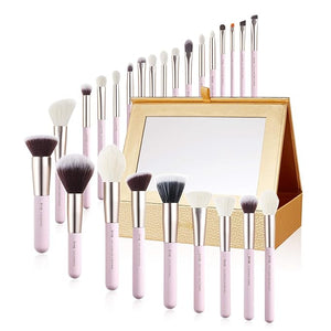 Jessup Makeup Brushes Set Professional Makeup Brush Eyeshadow Blending Powder Foundation Blusher Concealer 25pcs with Cosmetics Storage Box Blushing Bride T295