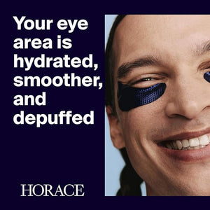 HORACE Anti-Fatigue Under-Eye Patches for Men - Dark Circle and Puffiness Reduction - Moisturising &amp; Refreshing Hydrogel Treatment - Vegan and Silicon-free Skincare - Unscented, Pack of 5 Pairs