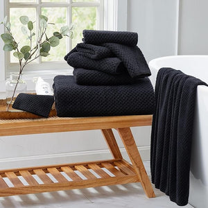 8 Piece Bathroom Towel Set Black |2 Oversized Large Bath Towels Sheet2 Hand Towels and 4 Washcloths| 600GSM Ultra Soft Luxury Premium Towel Set Highly Absorbent Quick Dry Hotel Towel Collection