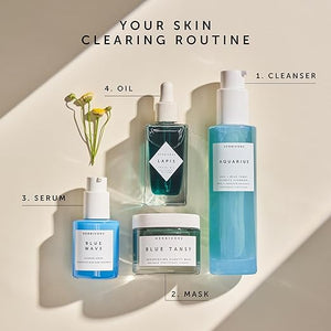 HERBIVORE Lapis Facial Oil | Balances Oil &amp Soothes Redness with Blue Tansy &amp Squalane | Safe for Oily &amp Acne Prone Skin Non-Comedogenic Vegan