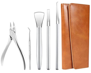 Ingrown Toenail Removal Kit Pedicure Tools Kit Professional Knife Set Stainless Steel Ingrown Toenail Tool Foot Care Tools Nail Cuticle Remover (5 Pcs Set)