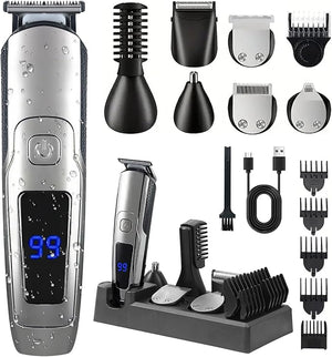Beard Trimmer for Men 20 Length Settings Waterproof Electric Razor for Men Hair Trimmer Nose Hair Trimmer Cordless Hair Clippers All-in-One Grooming Kit