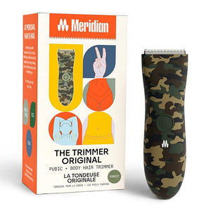 MERIDIAN The Trimmer Original - Body Hair Trimmer for Men, Electric Shaver for Pubic Hair, Chest, Legs &amp; Bikini, Waterproof &amp; Rechargeable Forest