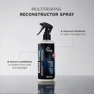TRUSS Deluxe Prime Hair Treatment - Anti Frizz Heat Protectant Spray + Hair Primer - Nourishes, Detangles + Provides Thermal Protection Before Heat Styling (260 ml)