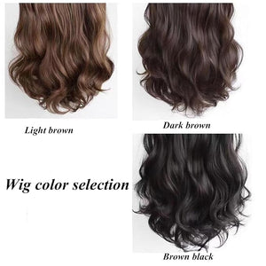 Women's Baseball Hat Wig Versatile Butterfly Duck Tongue Hat Inner Buckle Straight Hair Sunshade Hat Wig Human Hair hat Wig