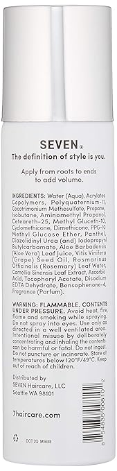 SEVEN Cubica Hair Mousse for Curly Hair, Wavy, Fine, Braids, Curls, Volumizing Silicone Free Mousse Foam for Frizz Control, Cruelty Free, Made in USA, 5.7 oz