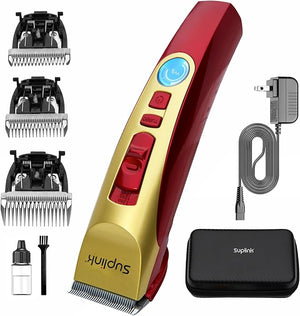 suplink Dog Clippers for Grooming for Thick Heavy Coats/2-Speed Low Noise Rechargeable Cordless Pet Shaver with Stainless Steel 4 Blade for Dogs Pets and Animals