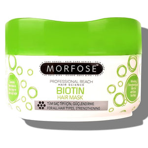 Morfose Professional Biotin Hair Mask for Dry Damaged or Brittle Strands Repairs and Protects Soft Smooth and Healthy Hair reduces Brakage and Split-Ends (large 16.9 Fl Oz)