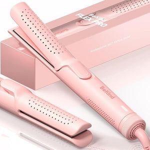 Hair Straightener and Curler 2 in 1 by BeKind Flex 360¡Æ Hair Styler Flat Iron for All Styles Floating Plates Design Airflex Lower Temp for Better Styling Gift for Girls and Women (Peach)