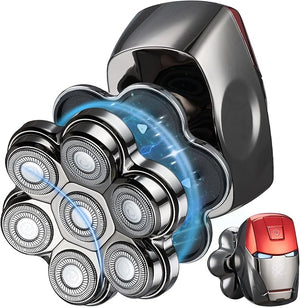 Head Shavers for Bald Men Upgraded Detachable Magnetic Head Shaver - IPX7 Waterproof Wet or Dry Electric Razor for Men - 7D LED Display Rechargeable Shaving Grooming Kit with Type-C Charge