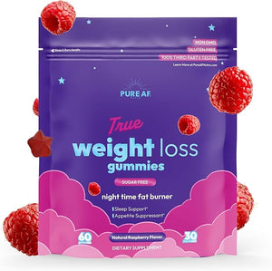Night Time Fat Burner Gummies, Sleep Supplement &amp; Weight Loss | Skinny Vitamin | Appetite Suppressant &amp; Metabolism Booster | Nighttime Diet Gummies for Women &amp; Men