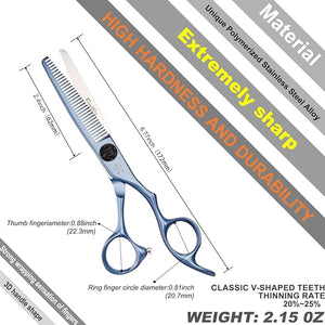High-end Professional Hair Scissors Thinning Shears Barber Hair Cutting Teeth Shears Hairdressing Texturizing Scissor 6 Inch Stainless Steel Alloy For Women Men Kids Salon Hairdresser &amp Home